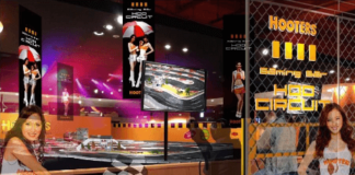 A collaboration between Hooters and NAMCO